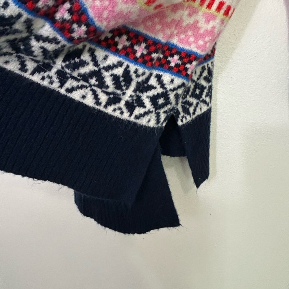 Old Navy Womens Size Large Multi Color Fair Isle Open Cardigan Sweater - Picture 8 of 8